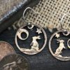 Rabbit Scene Earrings (Bronze)