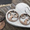 Rabbit Scene Earrings (Bronze) - Image 2