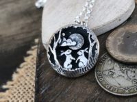 Bunnies Moon Gazing Together