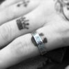 Coin Textured Silver Ring - .925 silver - Image 3